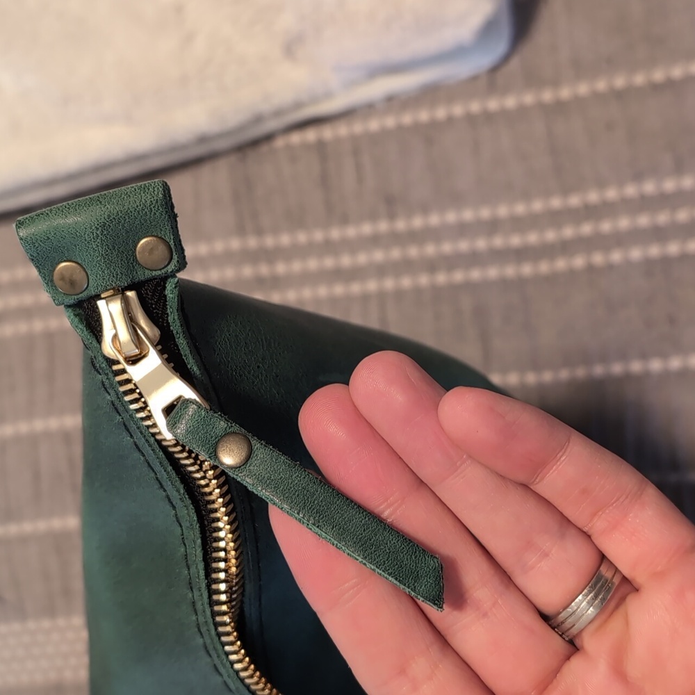 Portland Leather Oversized Zipper Tote - Surf - Picture 7 of 7